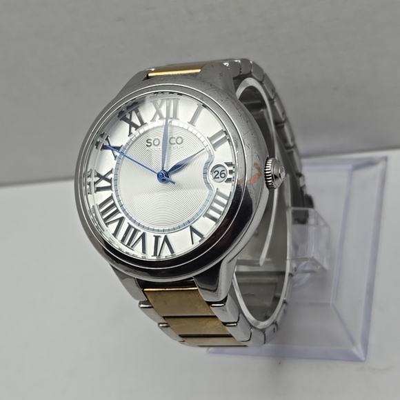 Womens SO & CO New York Madison Date Watch 5052B Mineral Crystal New Battery - Picture 2 of 10